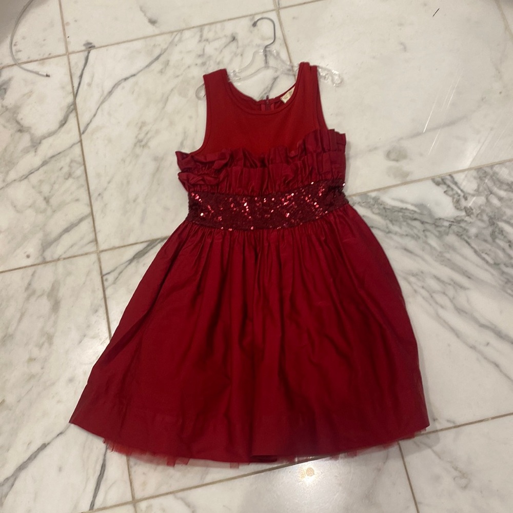 Girls red party dress Monna Lisa Couture size 10 excellent condition
